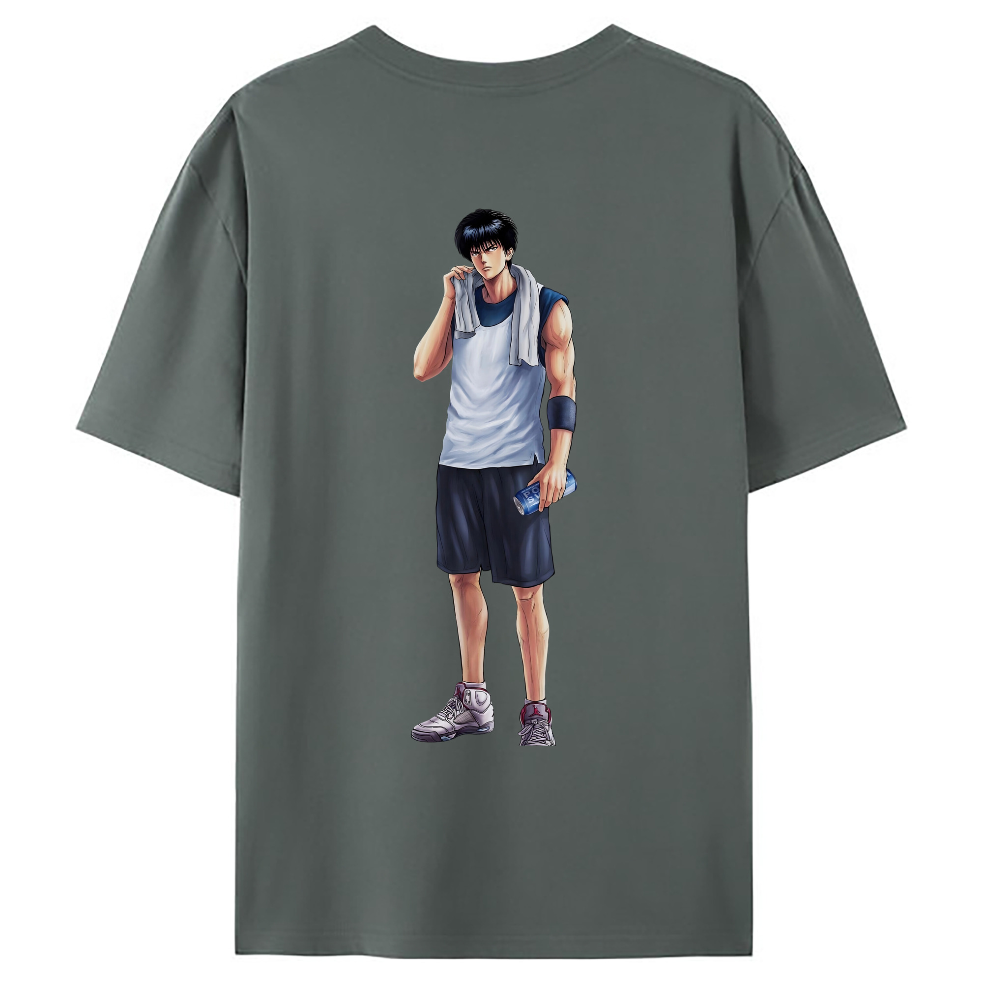 （画像用） SLAM DUNK／スラムダンク 綿100％ メンズ半袖Tシャツ（バックプリント） 通気性